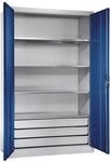 C+P Gro&szlig;raumschrank extrahoch, HxB 1950 x 1200 mm, Tiefe 500 mm, T&uuml;re enzianblau