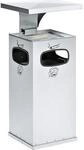 VAR Abfallsammler mit Aschereinsatz, Volumen 38 l, BxHxT 395 x 910 x 395 mm,