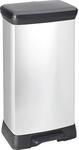 Tretm&uuml;lleimer DECOBIN, eckig, Volumen 2 x 23 l, HxBxT 730 x 300 x 400 mm, silber