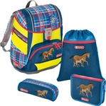 Step by Step 138617, Step by Step Schulranzen Set 4tlg. 2in1 DIN Horse Family