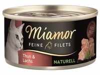 Miamor Dose Feine Filets Naturelle Thunfisch & Lachs 80 g (Menge: 24 je