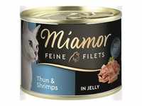 Miamor Dose Feine Filets Thunfisch & Shrimps 185 g (Menge: 12 je Bestelleinheit)