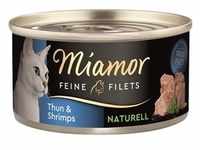 Miamor Dose Feine Filets naturelle Thunfisch & Shrimps 80 g (Menge: 24 je