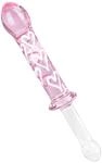 Glasdildo mit Herz Applikation, 22 cm