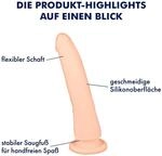 Naturdildo mit Saugfu&szlig;, Gr&ouml;&szlig;e L, 23,5 cm