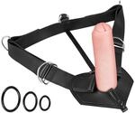 Uncut Cock with Strap-On Harness , 21 cm, 7 Teile