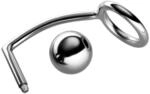 Metall-Penisring mit Analdildo, M, 4,5 cm