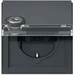 Gira Schutzkontakt-Steckdose TX 44, 16A 250V, mit Klappdeckel, Schloss,