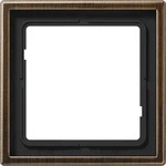 Jung ME2981AT, Jung Rahmen LS 990 ME2981AT 1fach, 81x81mm, Metall, Messing antik