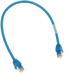 hager Patch-Leitung mit 2xRJ45 Stecker f&uuml;r WAN-Anwendung, Farbe blau, L&auml;nge 400 mm