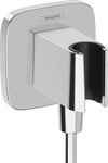 Hansgrohe 26887000, Hansgrohe FixFit Q Wandanschluss, Brausehalter, Chrom 26887000