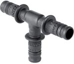 Geberit Mepla T-St&uuml;ck egal, DN 50, 63mm, PVDF, Schwarz, 627310005 627310005