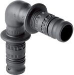 Geberit Mepla Winkel 90 Grad, DN 50, 63mm, PVDF, Schwarz, 627271005 627271005