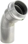 Viega Sanpress Bogen I/A 45 Grad mit SC-Contur Inox 2326.1, d. 42mm, Stahl