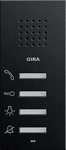 Gira 1250005, Gira Wohnungsstation AP System 55, Schwarz matt, 1250005 1250005