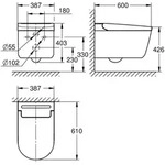 Grohe Sensia Pro Dusch-WC, Komplettanlage, f&uuml;r Unterputzsp&uuml;lk&auml;sten,...