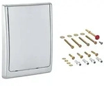 Grohe Abdeckplatte Mattchrom komplett f&uuml;r WC-Drucksp&uuml;ler Wandeinbau, 43179P00