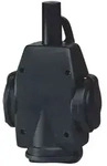 ABL H&auml;ngekupplung 3-fach, 16A 250V, Vollgummi, Schwarz 1473190