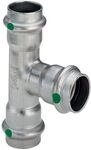 Viega Sanpress Inox T-St&uuml;ck mit SC-Contur 2318, d. 22x18x22mm, Stahl nichtrostend