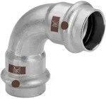 Viega Temponox Bogen 90 Grad mit SC-Contur 1716, d. 35mm, Stahl nichtrostend 809676