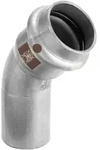 Viega Temponox Bogen I/A 45 Grad mit SC-Contur 1726.1, d. 18mm, Stahl nichtrostend