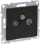 Legrand Antennen-Enddose SEANO, 10 dB, Unterputz, Kunststoff, Schwarz lackiert,