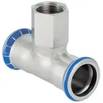 Geberit Mapress Edelstahl T-St&uuml;ck mit Innengewinde D 54mm, Rp 3/4", D1 54mm...