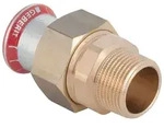 Geberit Mapress C-Stahl &Uuml;bergangsverschraubung mit Au&szlig;engewinde D 15mm, R 1/2"