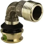 Viega Bogen 90 Grad mit SC-Contur Raxofix 5314, d. 20mm x R 3/4", Siliziumbronze