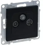 Legrand Antennen-Einzeldose SEANO TV-R-SAT, 3 Ausl&auml;sse, 1,5 dB, Unterputz,