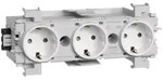 hager SCHUKO Dreifachsteckdose mit Wago Steck-/Klemmtechnik Frontrastend
