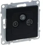 Legrand Durchgangsdose SEANO TV-RD-SAT, 14 dB, Unterputz, Kunststoff, Anthrazit