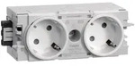 hager SCHUKO Doppelsteckdose 45 Grad mit Wago Steck-/Klemmtechnik C-Profil in
