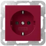 Gira Schutzkontakt-Steckdose System 55, 16A 250V, Rot gl&auml;nzend, 4455108 4455108