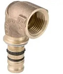 Geberit Mepla &Uuml;bergangsbogen 90 Grad mit Innengewinde, D 16mm, Rp 1/2", Rotguss