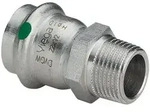 Viega Sanpress Inox &Uuml;bergangsst&uuml;ck mit SC-Contur 2311, d. 22mm x R 1/2", Stahl