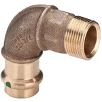 Viega Sanpress Bogen 90 Grad mit SC-Contur 2214, d. 18mm x R 1/2", Siliziumbronze