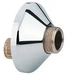 Grohe S-Anschluss mit Schraubrosette, 1/2" x 3/4", Verstellbarkeit 7,5mm, Chrom,