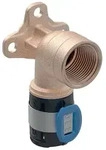 Geberit FlowFit Anschlusswinkel 90 Grad, D 20mm, Rp 1/2", L&auml;nge 5,2cm, Rotguss
