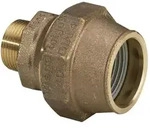 Viega Maxiplex &Uuml;bergangsst&uuml;ck 9011, d. 32mm x R 1", Rotguss 274160