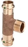 Viega Sanpress T-St&uuml;ck mit SC-Contur 2217.1, d. 28mm x R 3/4" x d. 28mm,