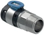 Geberit FlowFit &Uuml;bergang mit Au&szlig;engewinde D 20mm, R 1/2", Edelstahl 1.4401