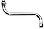 Grohe S-Auslauf Ausladung 150mm f&uuml;r K&uuml;chen-Wandbatterien 1/2 ", Chrom, Bogenauslauf