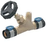 Geberit FlowFit Schr&auml;gsitz-Absperrventil, DN 25, 32mm, Bronze, CuSn4Zn2PS 619833001