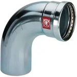 Viega Prestabo XL Bogen I/A 90 Grad mit SC-Contur 1116.1XL, 88,9mm, Stahl...
