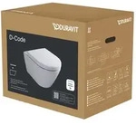 Duravit D-Code WC-Set wandh. Wand-WC WC-Sitz Wei&szlig; Hochglanz 45l mit Absenk./Durafix