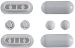Duravit Puffersatz f&uuml;r WC-Sitz 2nd floor, Starck X, PuraVida, Vero, Wei&szlig; 1001770000
