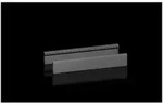 Rittal Sockel-Blenden VX 8660034, 100mm, 800mm, Stahlblech, Schwarz 8660034
