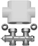 Kermi Ventilhahnblock D-w Durchgang, Wei&szlig;, ZV00400001 ZV00400001