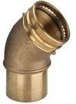 Viega Sanpress XL-Bogen I/A 45 Grad mit SC-Contur 2226.1XL, 88,9mm, Rotguss...